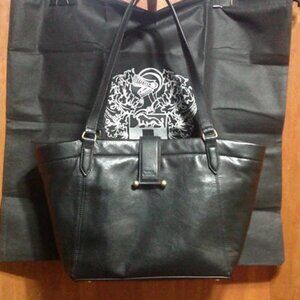 VINCE CAMUTO Black Leather Selah Tote Bag NWT